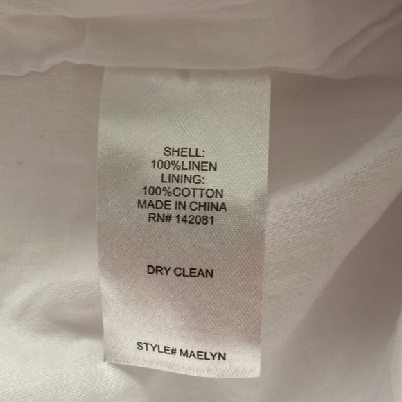 BCBGMaxAzria Maelyn Wide Leg Linen Crop Pants Palazzo White XS 25 - Picture 7 of 17